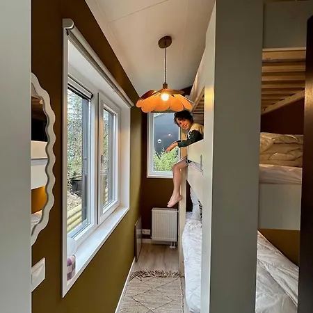 Boshuis Buiten - Houten Huis In Veluwse Bos Met Haard & Buitenbad Holiday home *