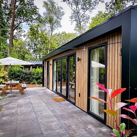 Boshuis Buiten - Houten Huis In Veluwse Bos Met Haard & Buitenbad * Nunspeet